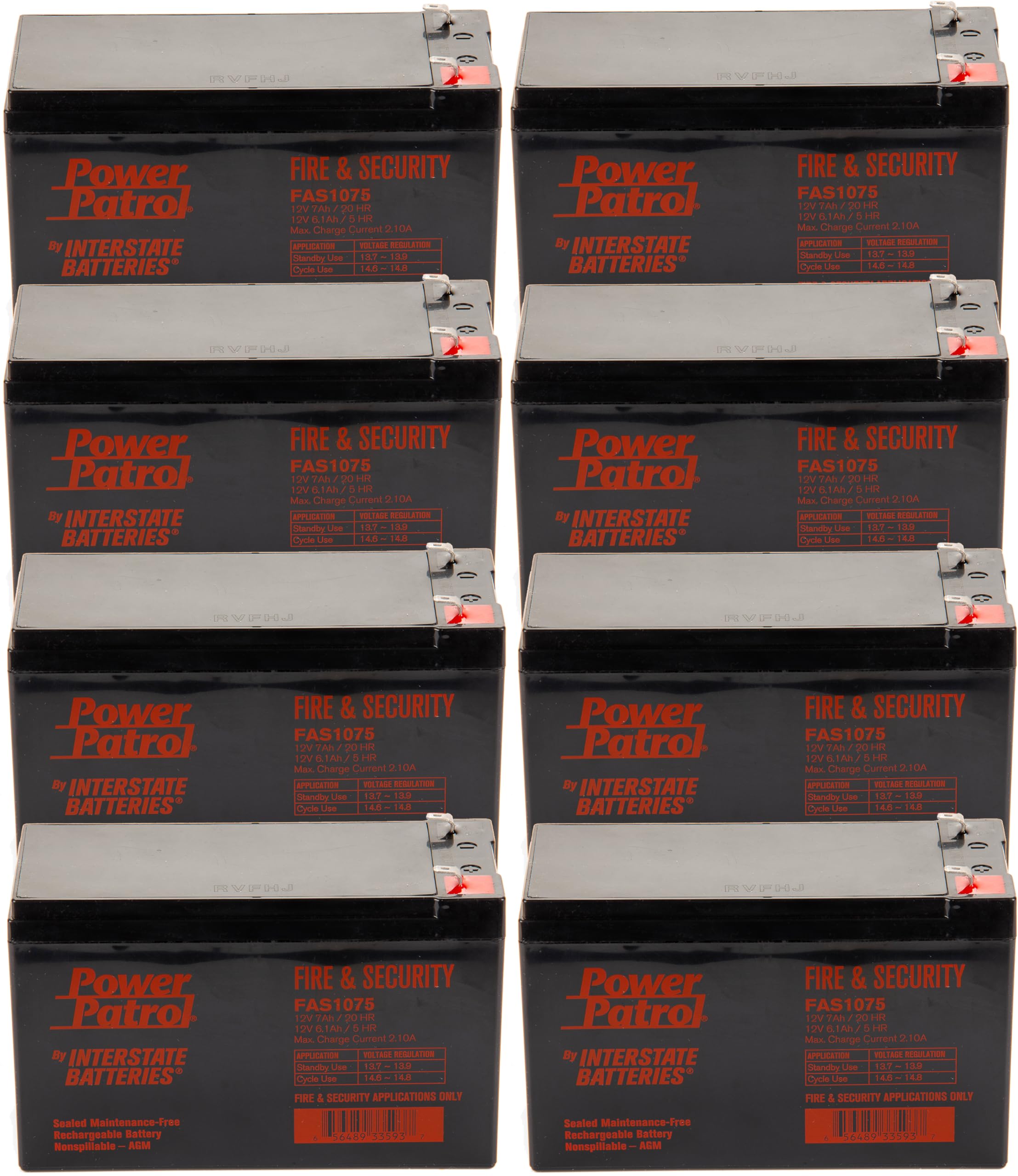 Amazon.com: Interstate Batteries 12V 7Ah Fire & Security Battery